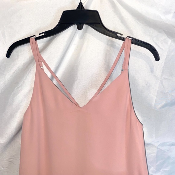 Topshop Blush Pink Size 2P Lined Spaghetti Strap Slip Dress Wedding Guest - Picture 2 of 7